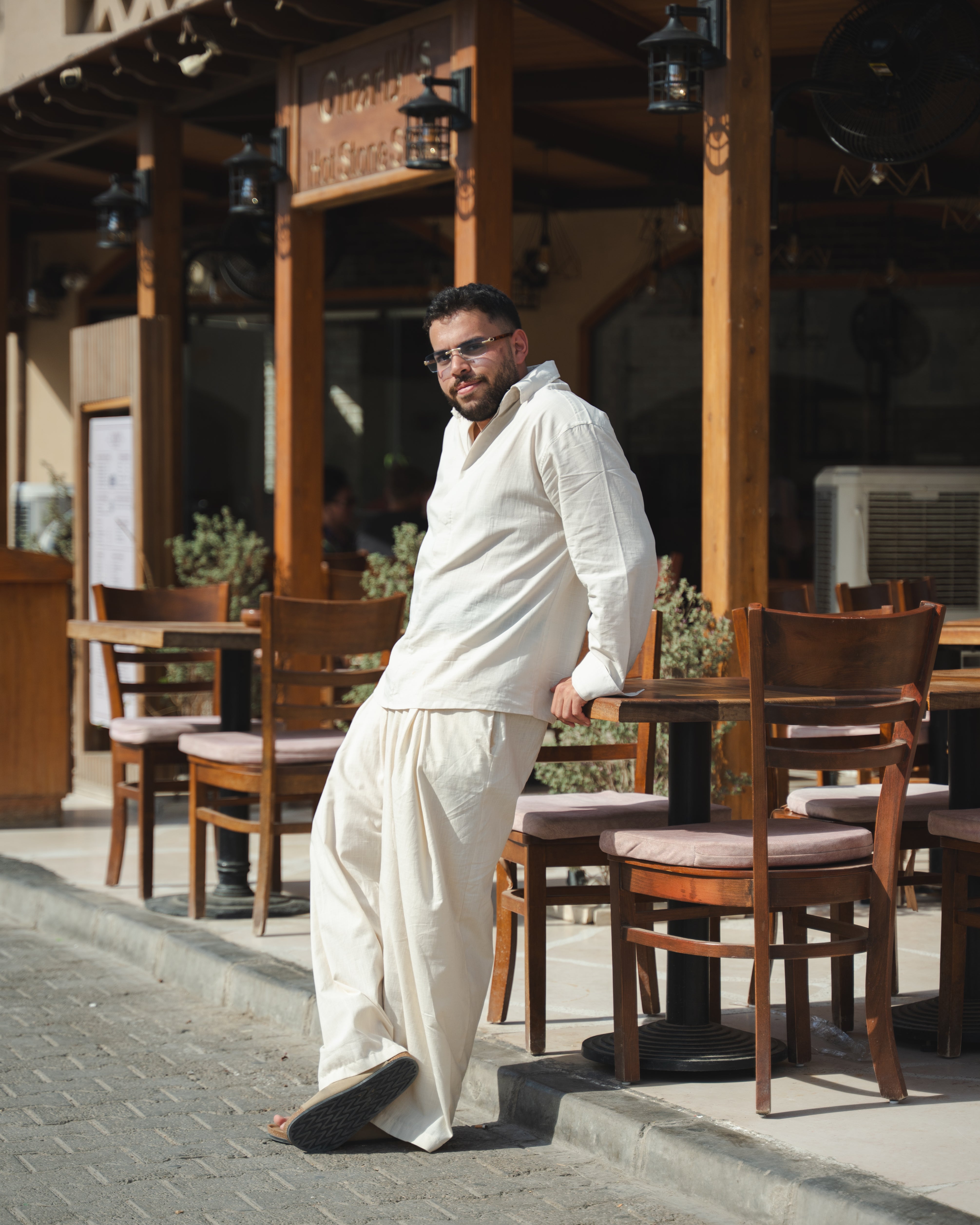 TAILORED LINEN PANTS BEIGE