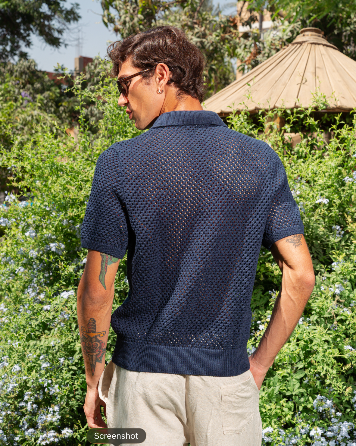 KNITTED POLO 201 NAVY BLUE