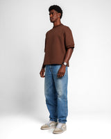 EMBROIDERY T SHIRT BROWN