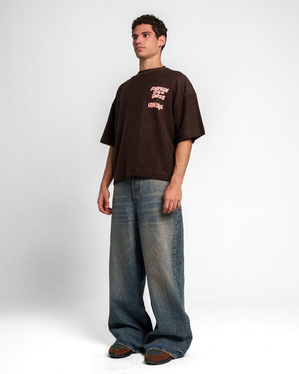 FOURTEEN CITY T SHIRT BROWN