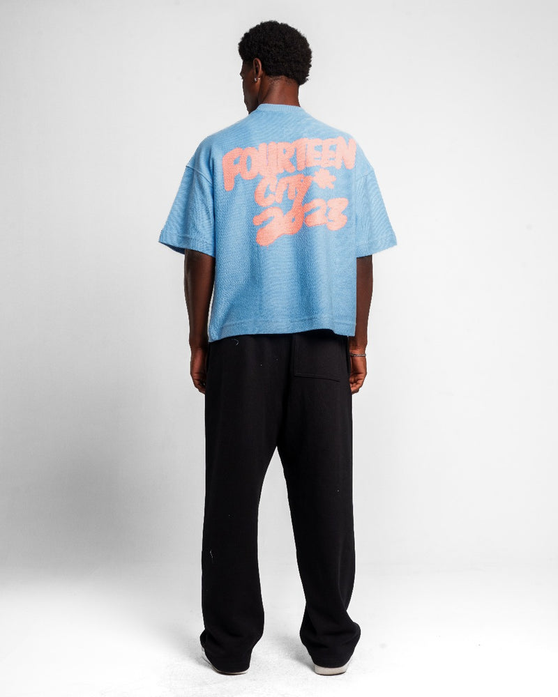 FOURTEEN CITY T SHIRT BABY BLUE