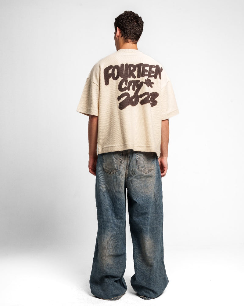 FOURTEEN CITY T SHIRT BEIGE