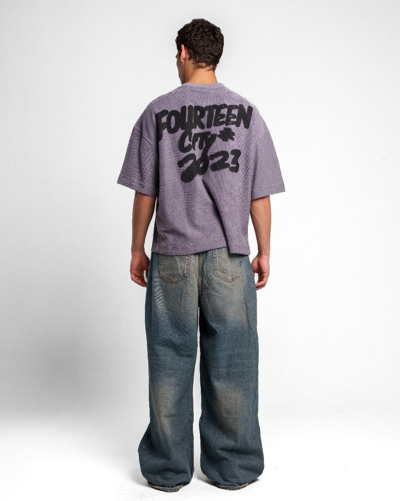 FOURTEEN CITY T SHIRT DARK GREY