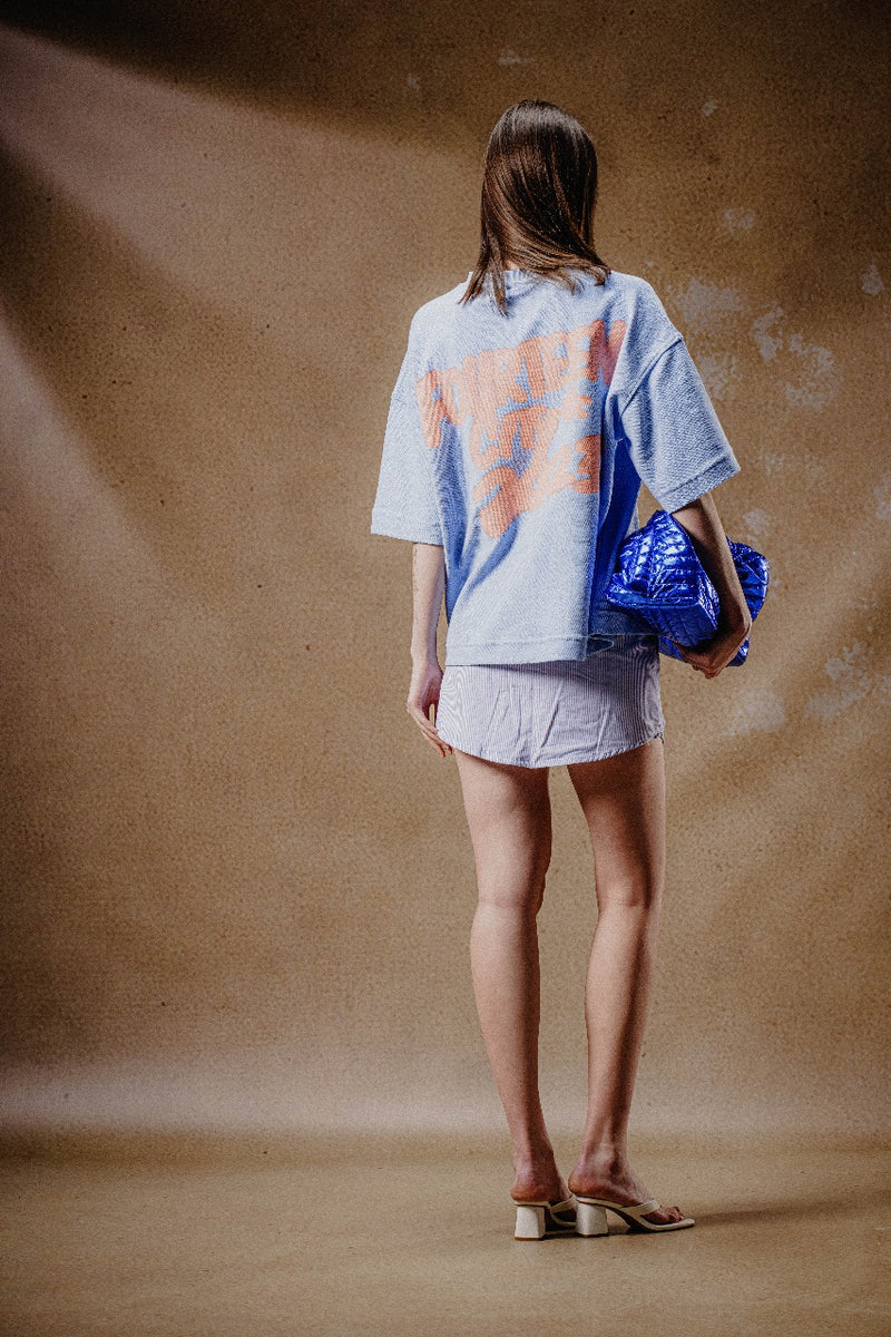 FOURTEEN CITY T SHIRT BABY BLUE