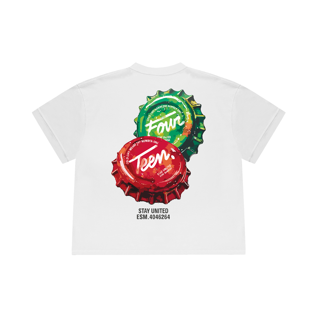 BOTTLE CAP WHITE T-SHIRT
