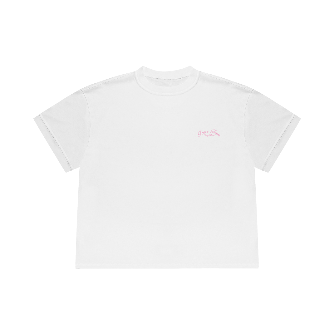 CHERRY WHITE T-SHIRT