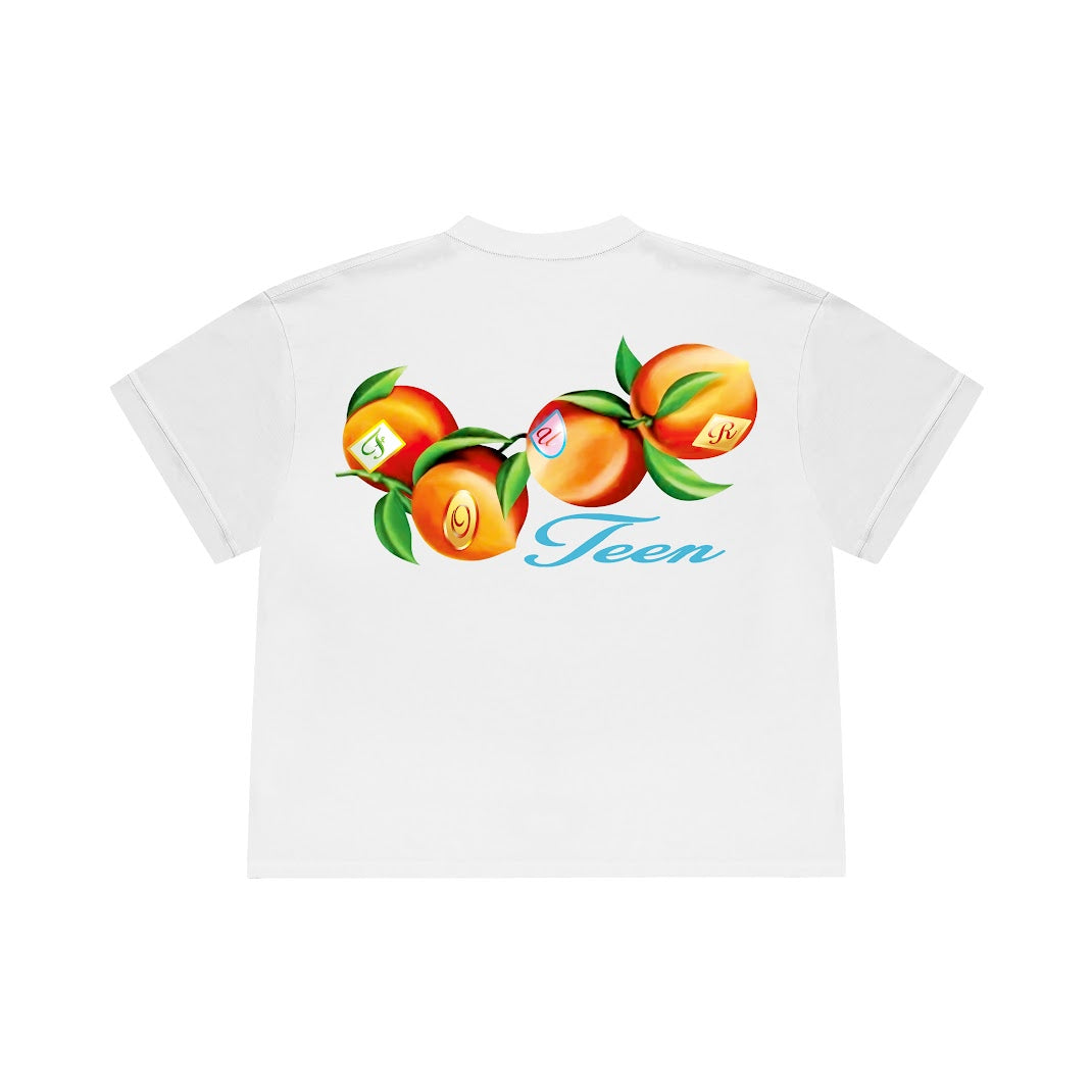 PEACH WHITE T-SHIRT