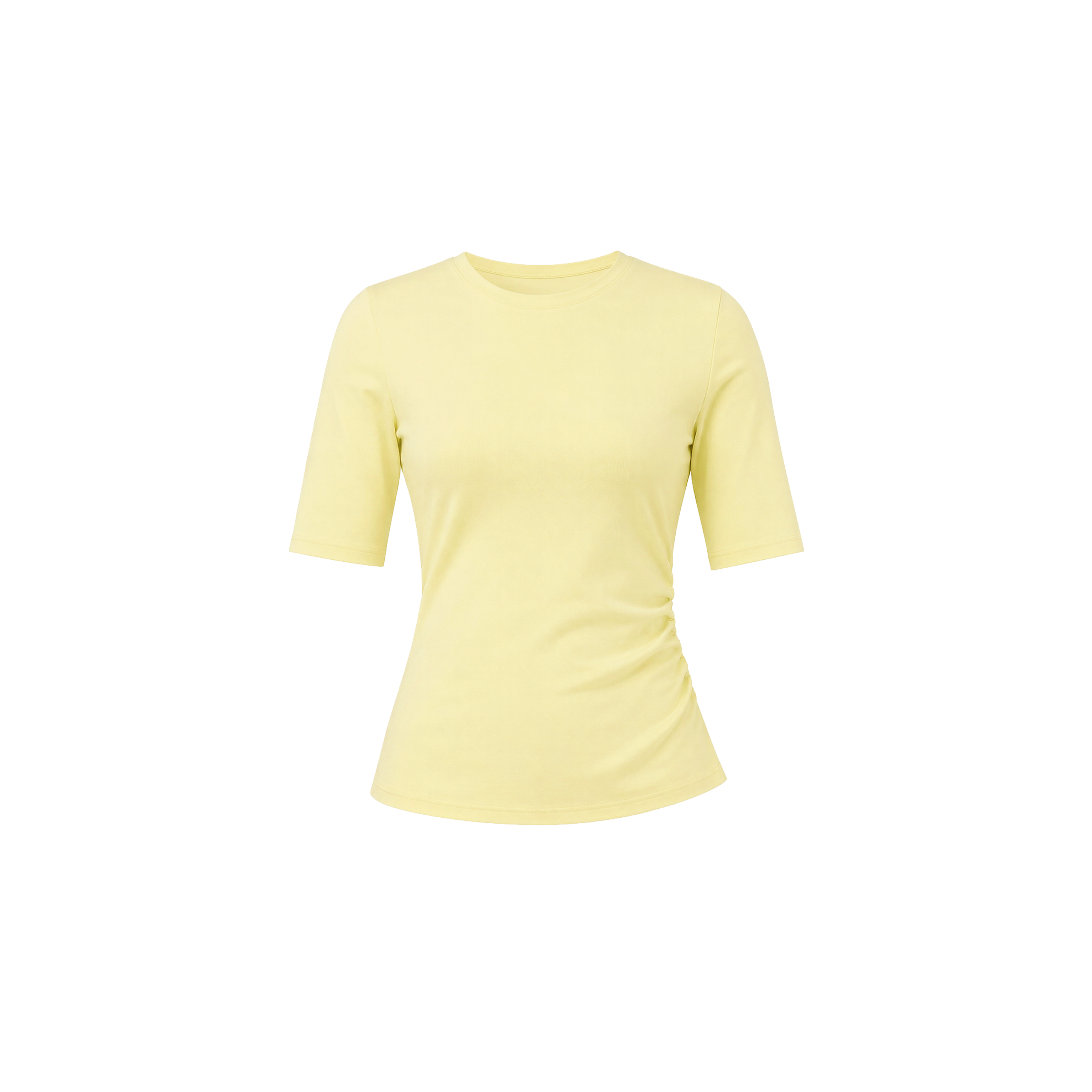 FITTED INTERLOCK T SHIRT YELLOW