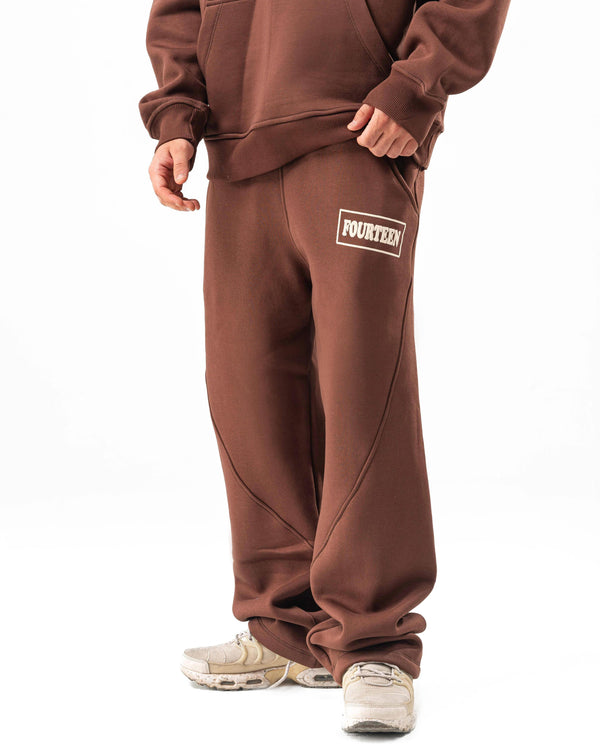 BROWN PUFF SWEATPANTS