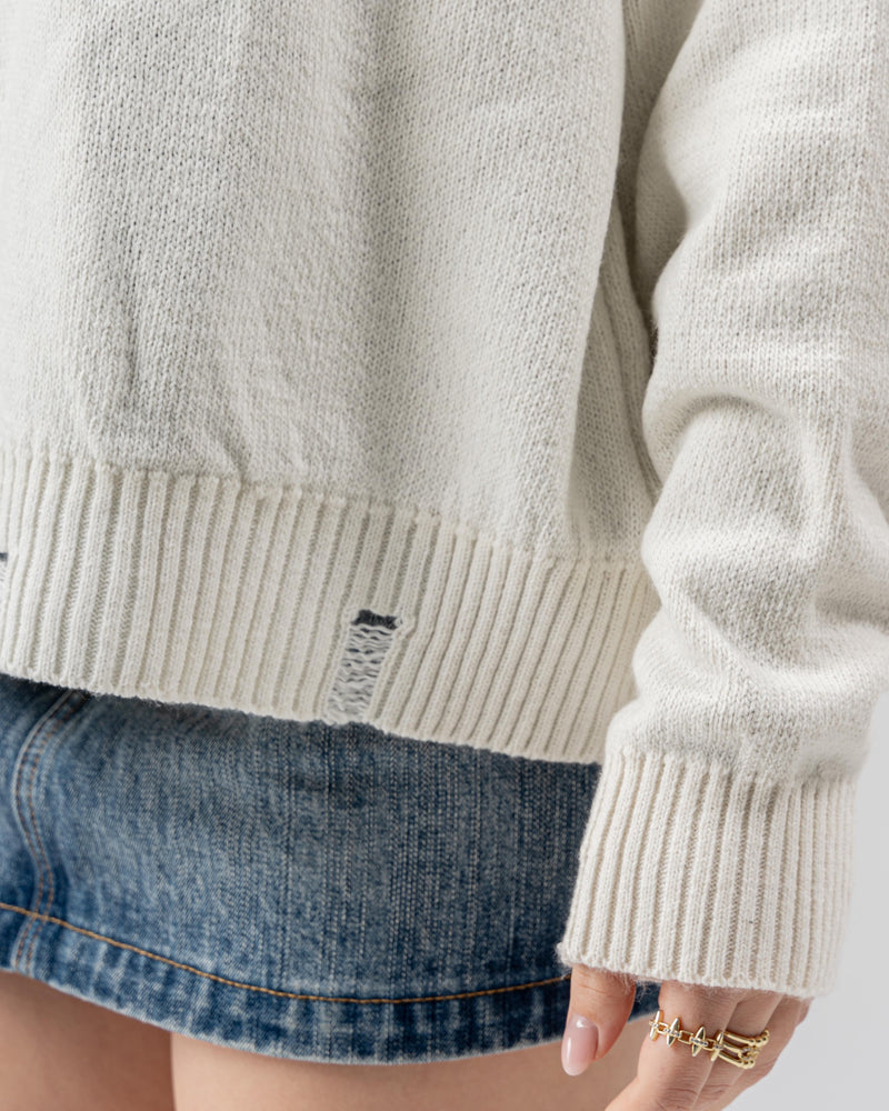 FOURTEEN KNITTED SWEATER WHITE