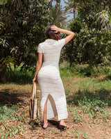 KNITTED DRESS WHITE
