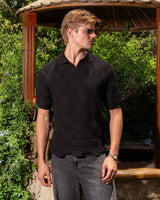 KNITTED POLO 205 BLACK