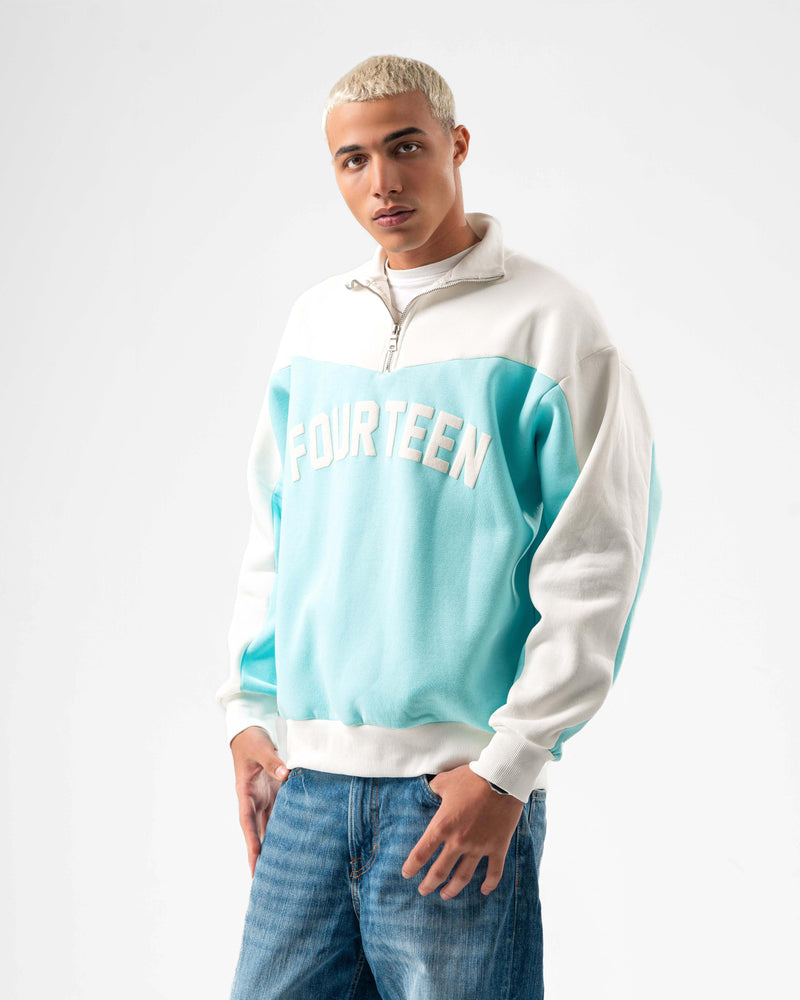 BABY BLUE QUARTER ZIP