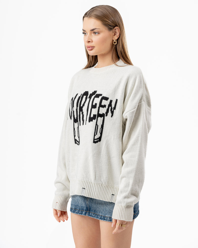 FOURTEEN KNITTED SWEATER WHITE