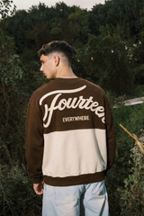 FOURTEEN EVERY WHERE CREWNECK BROWN
