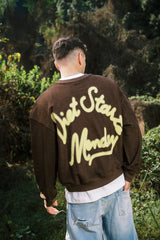 STATMENT CREWNECK BROWN