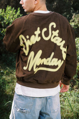 STATMENT CREWNECK BROWN