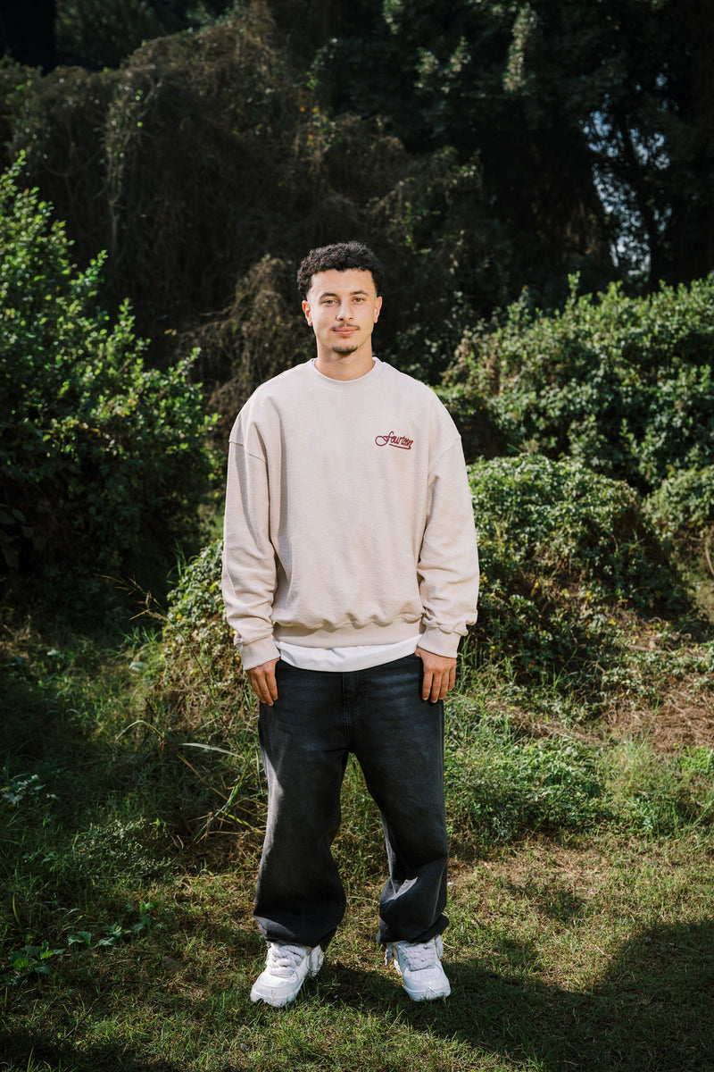 STATMENT CREWNECK BEIGE
