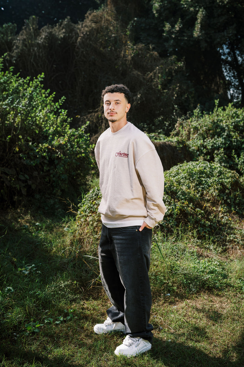STATMENT CREWNECK BEIGE