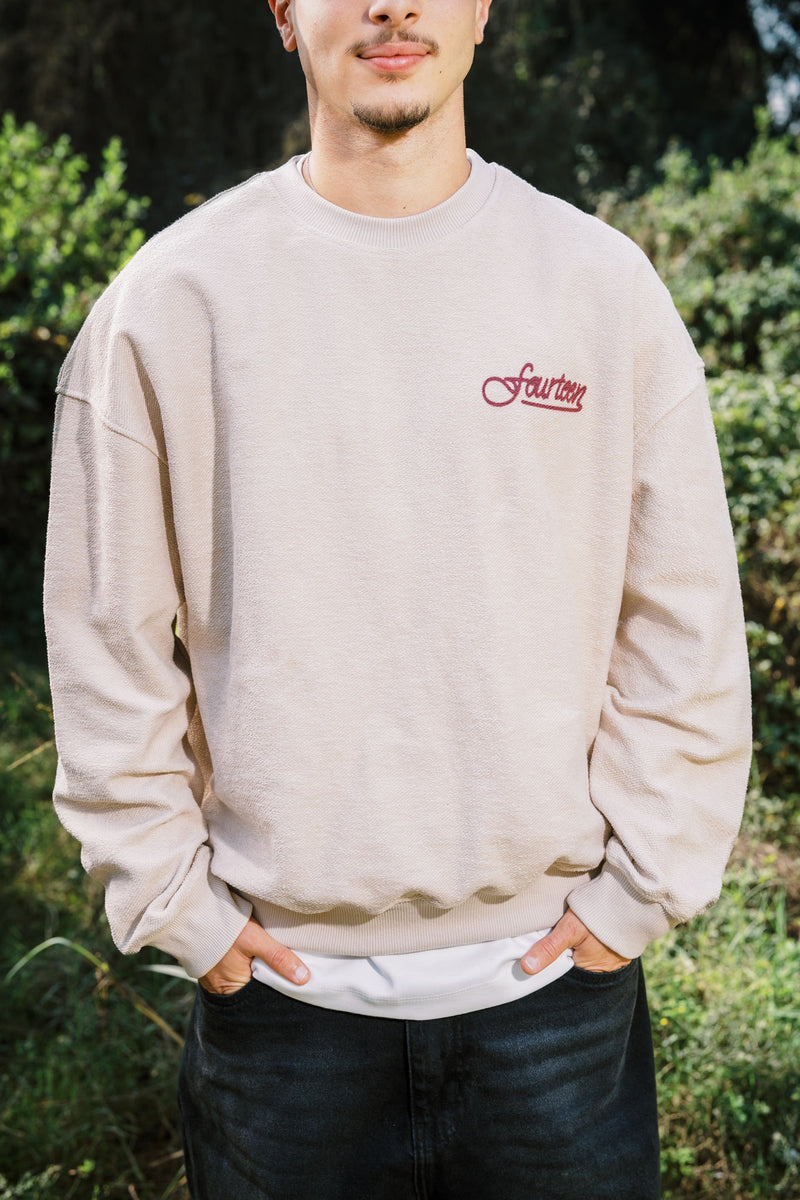 STATMENT CREWNECK BEIGE