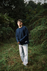 FOURTEEN STUDIO KNIITED SWEATER NAVY BLUE