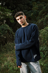 FOURTEEN STUDIO KNIITED SWEATER NAVY BLUE
