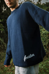 FOURTEEN STUDIO KNIITED SWEATER NAVY BLUE