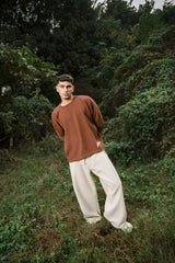 FOURTEEN STUDIOS KNITTED SWEATER BROWN