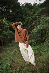 FOURTEEN STUDIOS KNITTED SWEATER BROWN