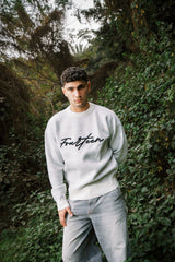 EMBROIDERY KNITTED SWEATER WHITE