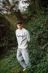 EMBROIDERY KNITTED SWEATER WHITE