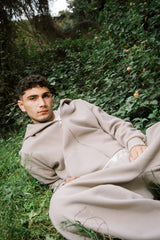 WOOL ZIP UP JACKET BEIGE