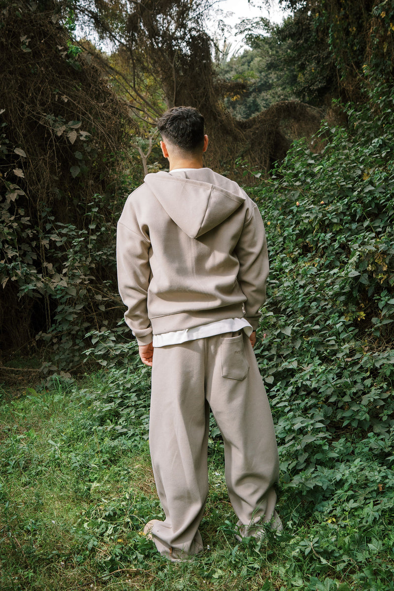 WOOL ZIP UP JACKET BEIGE