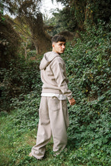 WOOL ZIP UP JACKET BEIGE