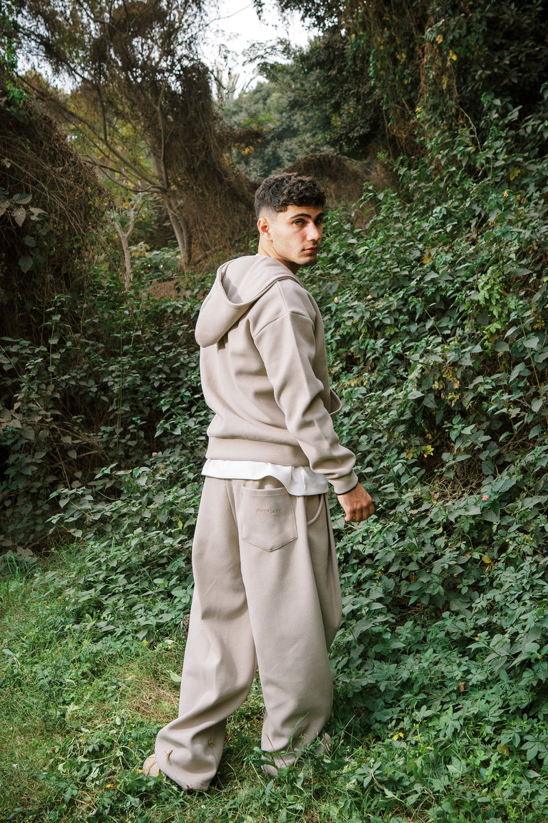 WOOL ZIP UP JACKET BEIGE