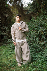 WOOL ZIP UP JACKET BEIGE