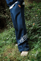 EMBROIDERY PANTS NAVY BLUE