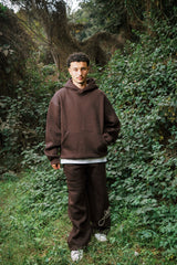 EMBROIDERY HODDIE BROWN