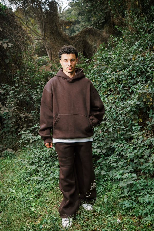 EMBROIDERY HODDIE BROWN