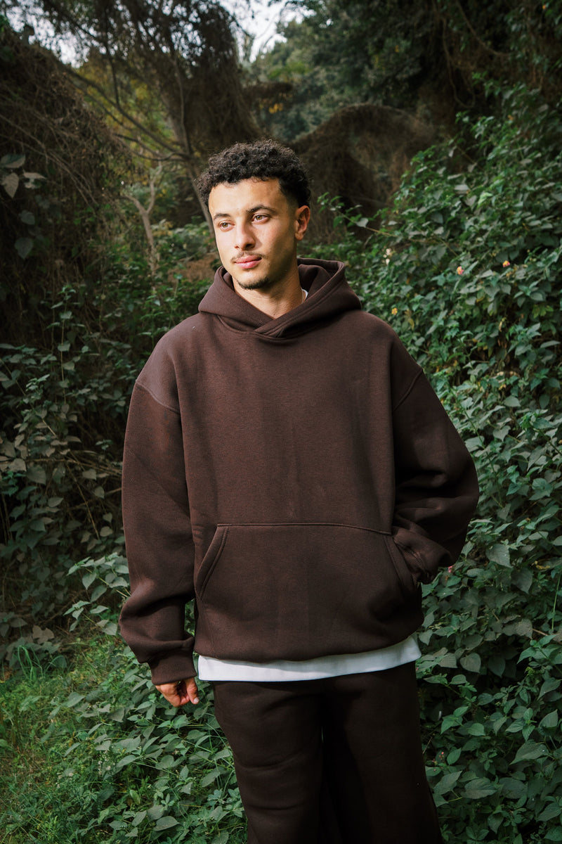 EMBROIDERY HODDIE BROWN