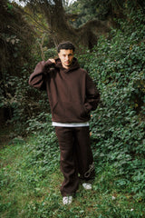 EMBROIDERY HODDIE BROWN