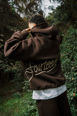 EMBROIDERY HODDIE BROWN