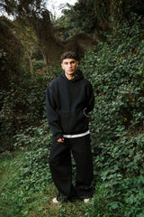 EMBROIDERY HODDIE BLACK