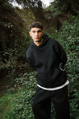 EMBROIDERY HODDIE BLACK