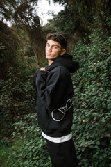 EMBROIDERY HODDIE BLACK