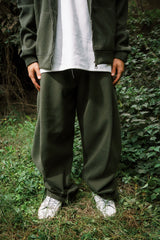 WOOL PANTS OLIVE