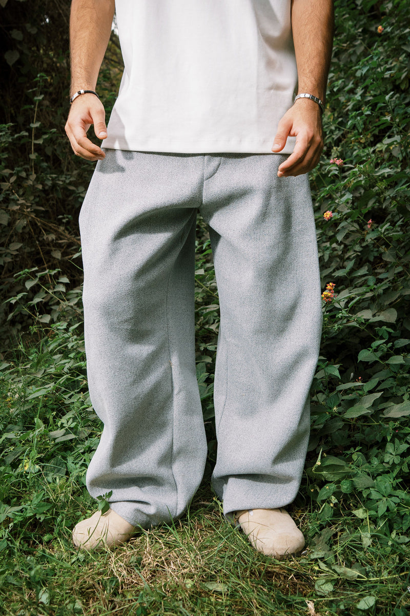 WOOL PANTS GREY