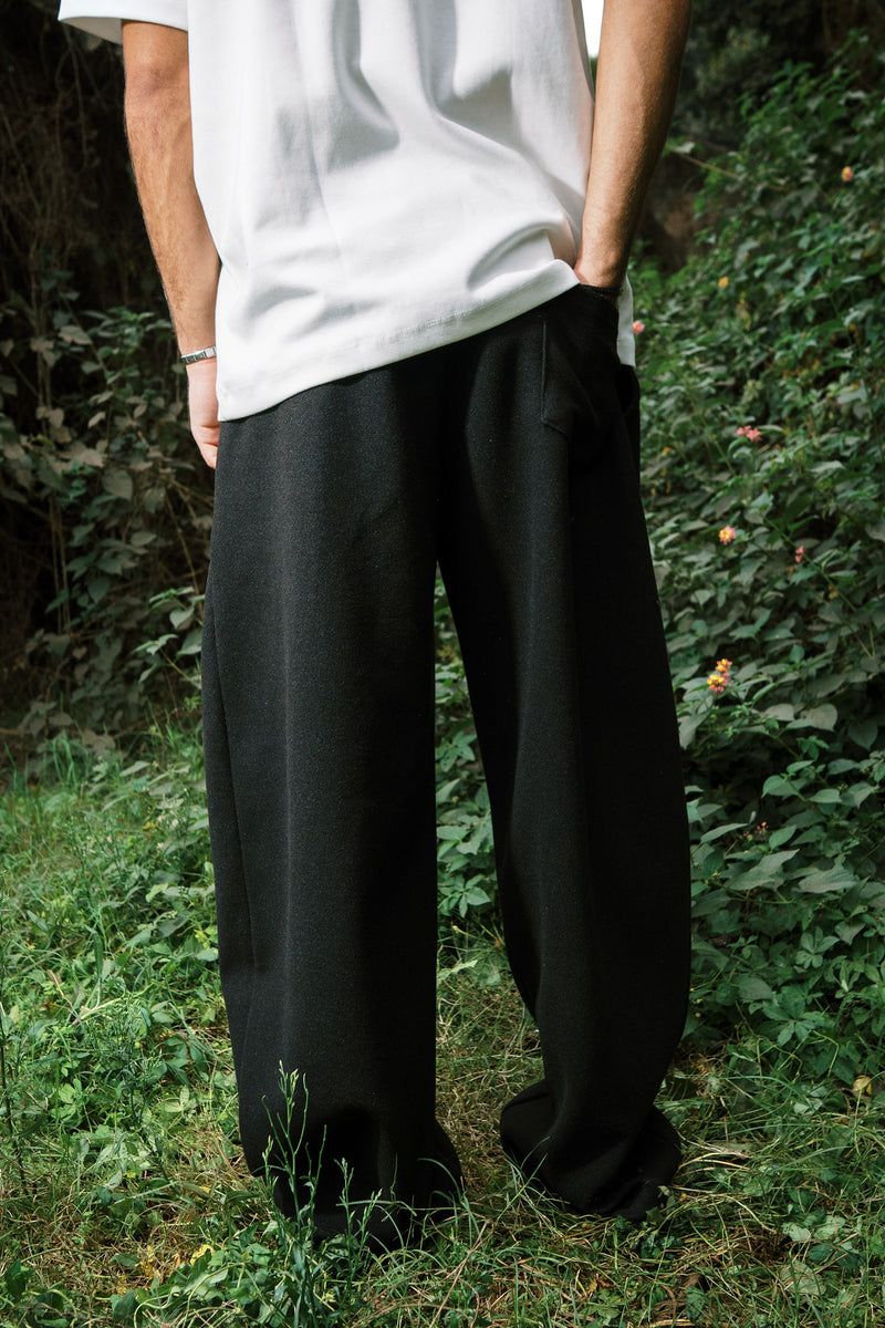 WOOL PANTS BLACK