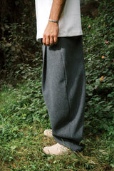 WOOL PANTS DARK GREY
