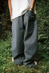 WOOL PANTS DARK GREY